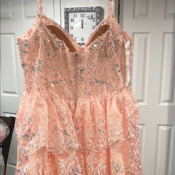 Jovani Light Peach  gown size 20 - Picture 3 of 8